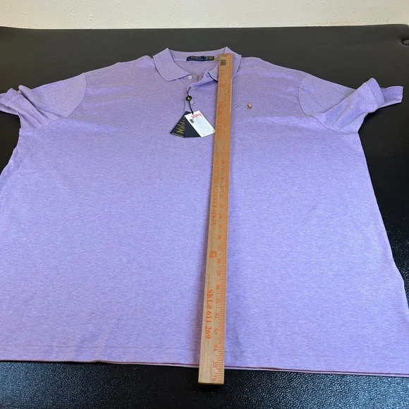 Polo Ralph Lauren Classic Fit Polo Shirt Soft‎ Touch Purple Heather Mens 4XB NWT